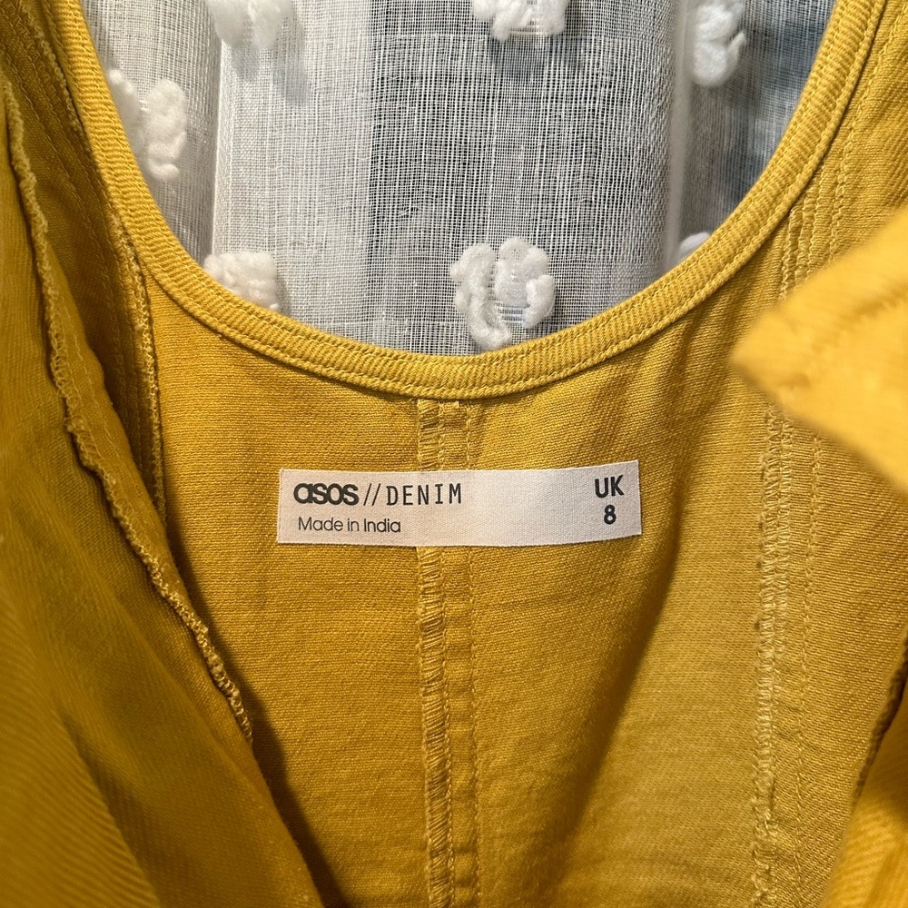 ASOS Denim Mustard Yellow Tank - Picture 2 of 2